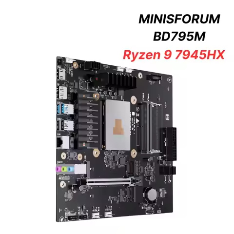 MINISFORUM BD795M Motherboard AMD Ryzen 9 7945HX M-ATX Radeon 610M DDR5 5200MT/s PCIe4.0 X16 2.5G LAN Gaming Computer