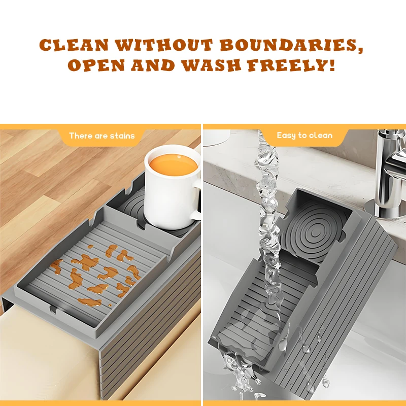 Couch Cup Holder Tray Silicone Sofa Armrest organizer Anti-Spill Sofa Cup Holder Silicone Couch Coaster