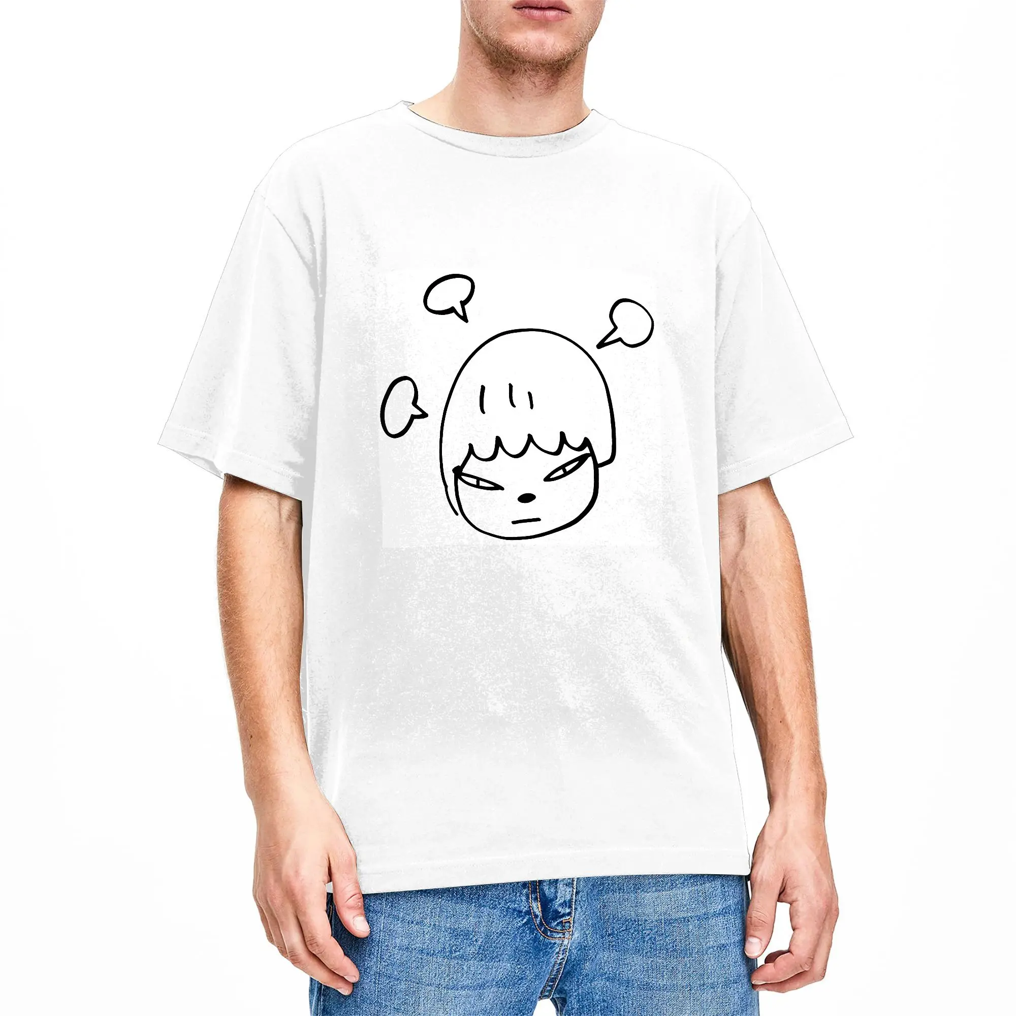 Yoshitomo Nara Cotton T-Shirt For Male Summer  Classic T Shirts Trending Tee Shirt Plus Size Wholesale Tops