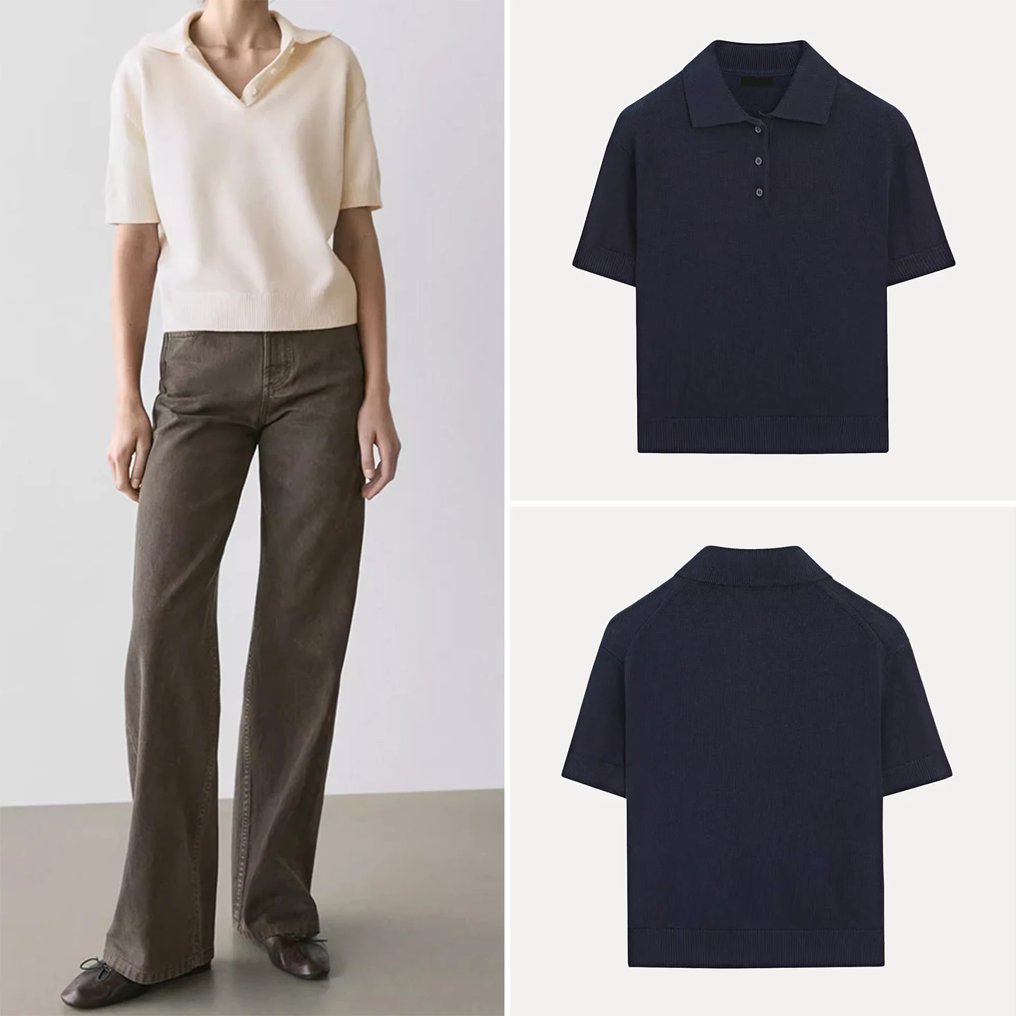 

Модная женская трикотажная кофта с коротким рукавом для повседневной носки, весна 2026, премиум-качество