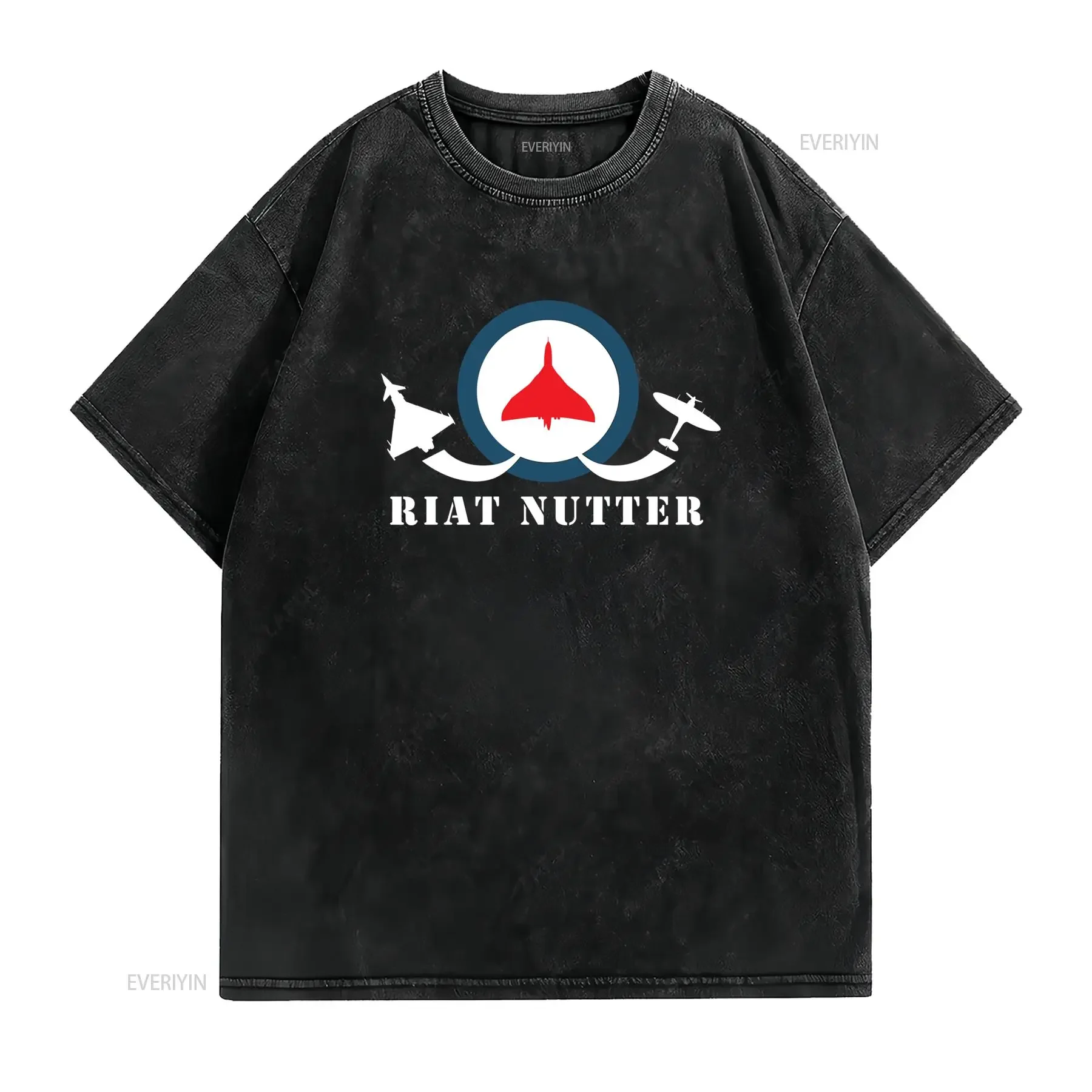 Men'S Riat Nutter T Shirt Aviation Themed Airplane Air Traffic Controller Design with Print Casual Round Neck All Season Fit