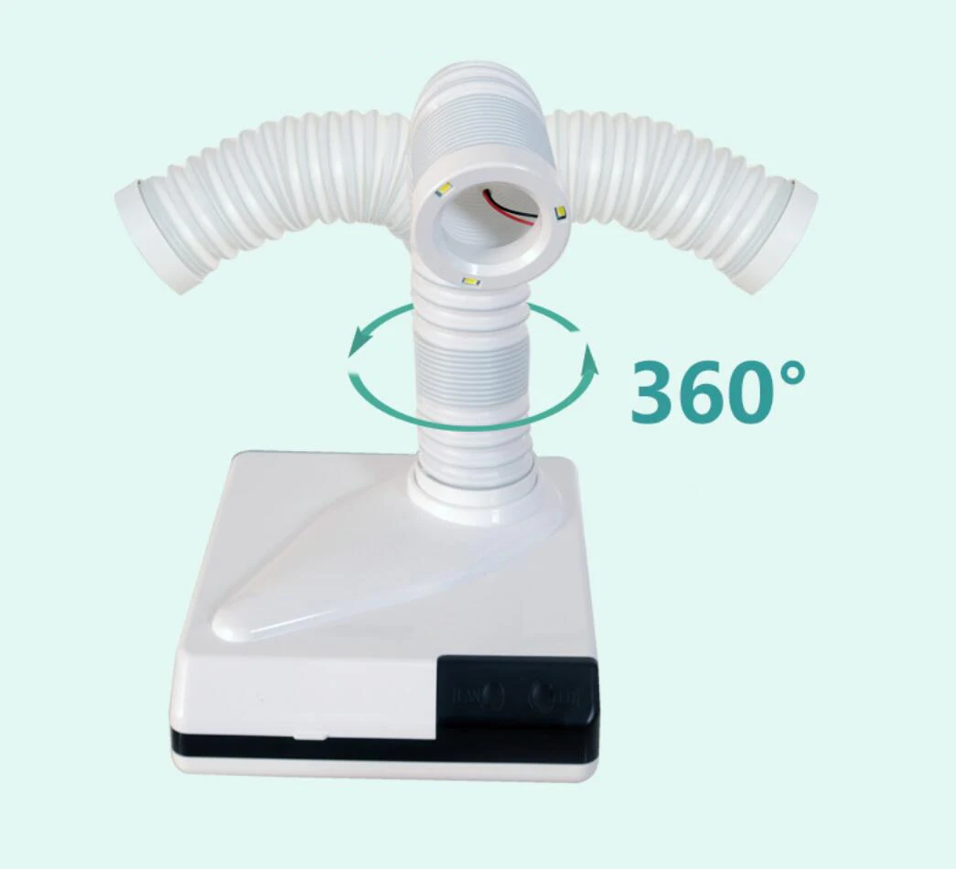 

60W Strong jewelry polishing Dust Collector Suction Dust Cleaner Retractable Elbow Design Fan Vacuum Cleaner with filter