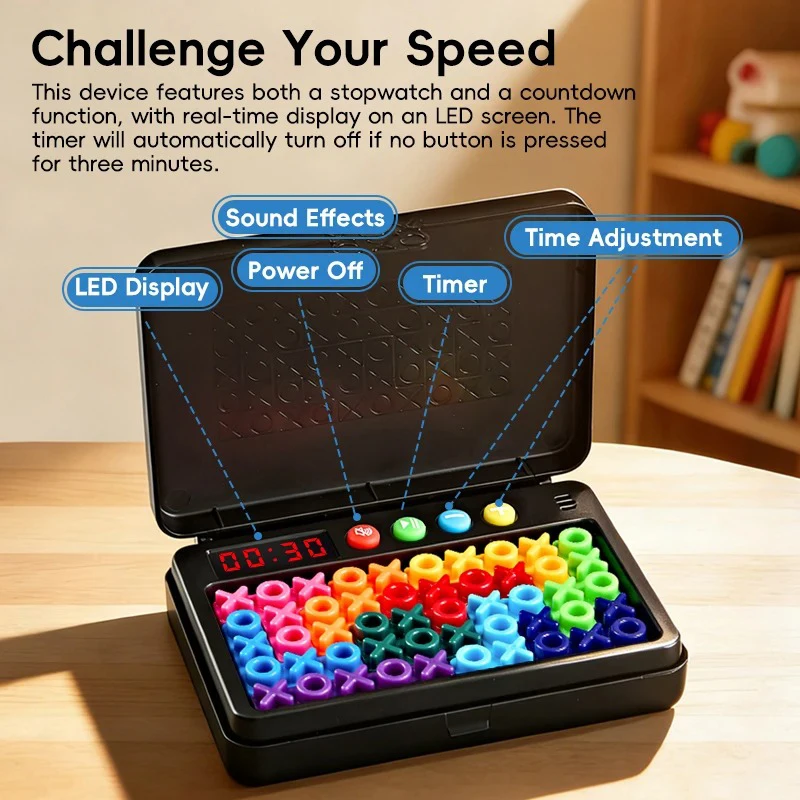 KNYYSECQ Smart XO Puzzle Children's Puzzle Challenge Game Logic Thinking Toy Parent Child Battle Early Education Board Game