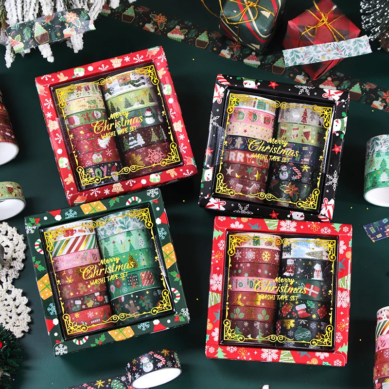 12/48 rolls Christmas Washi Tape Set, 2m/Roll Holiday Decorative Tape with 100+ Patterns, Perfect for Scrapbooking, Journaling
