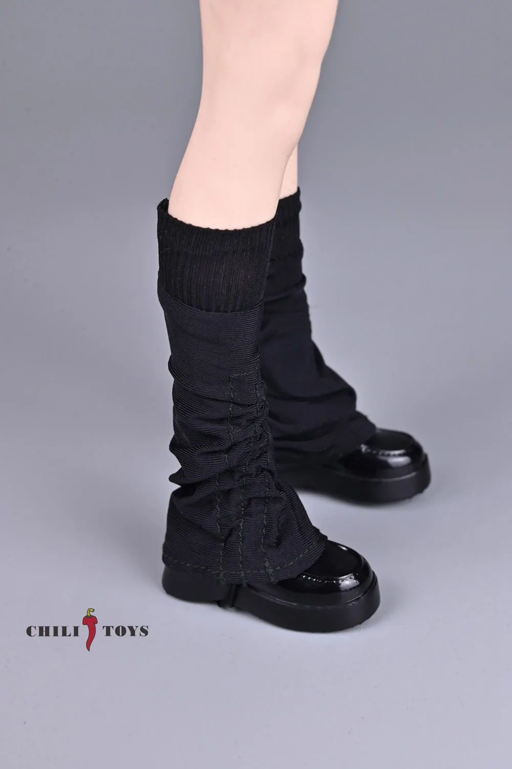 1/6 Female Trendy Drawstring Leg Sleeves Sweet-Spicy Style Folding Pile Socks Mid Leg Covers for 12