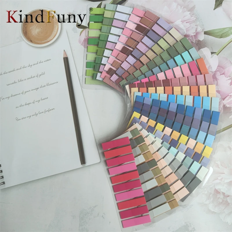 24 Packs 4800Pcs Page Marking Sticky Note Tabs PET Page Markers Transparent Classify File Label Memo Stickers for Office