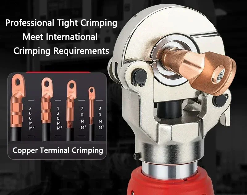 Electric Hydraulic Pliers LM-300 Rechargeable Copper Aluminum Terminal Portable Crimping Pliers High Torque Wire Crimping Pliers
