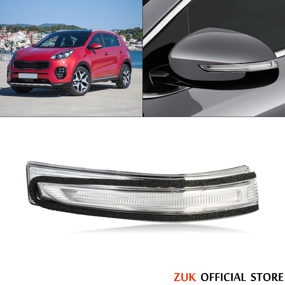 ZUK Outer Rearview Mirror LED Turn Signal Flasher Light Blinker Lamp For Kia KX5 Sportage 2015 2016 2017 2018 2019 2020 2021