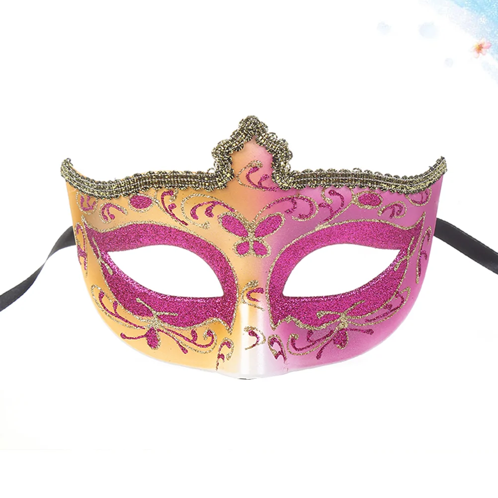 

Prom Cosplay Child Miss Masquerade Mask Halloween Costumes Kids Makeup Half Face Dance Prop