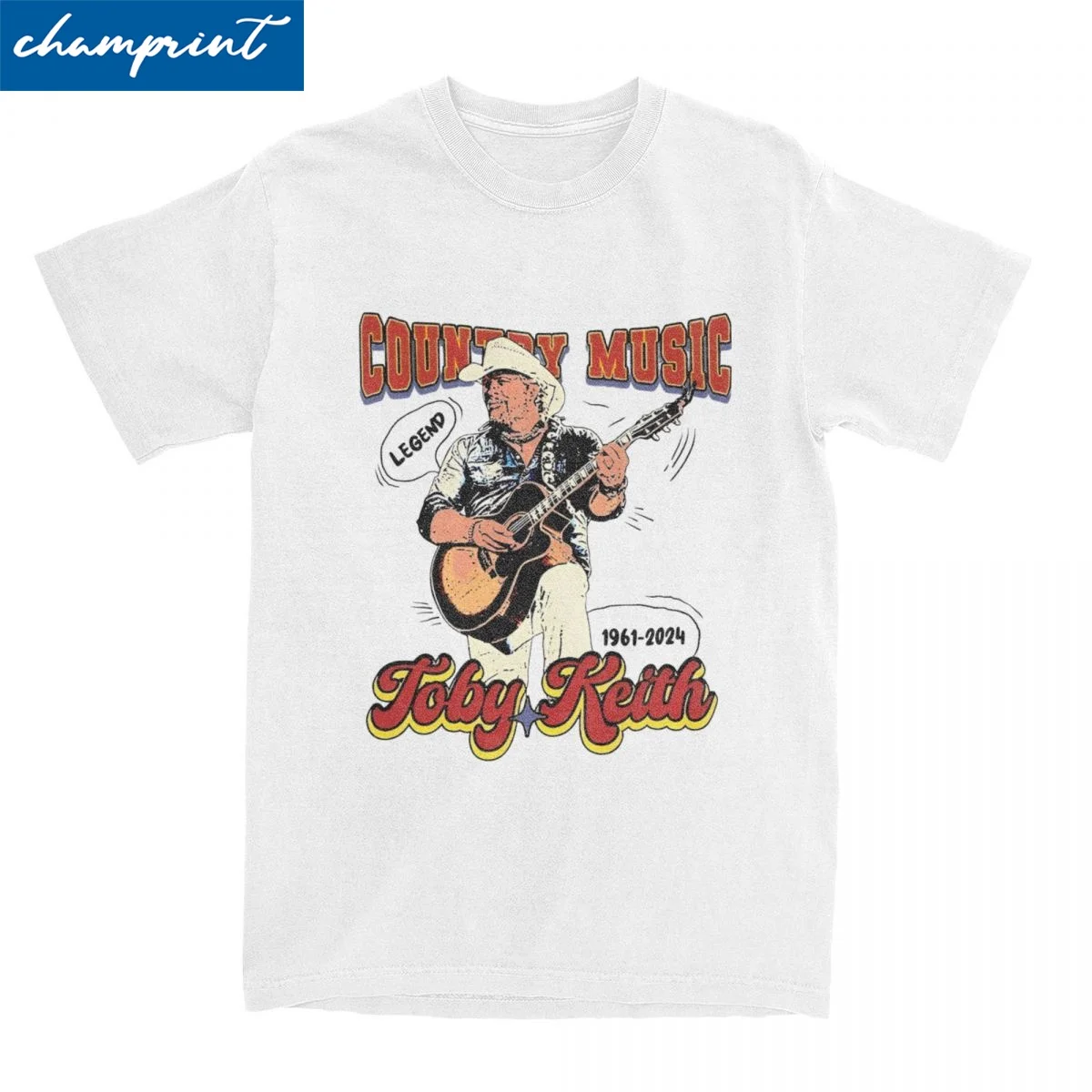 Toby Keith Country Music Retro T-Shirts Men Women Funny Cotton Tees Round Collar Short Sleeve T Shirt 4XL 5XL Clothing