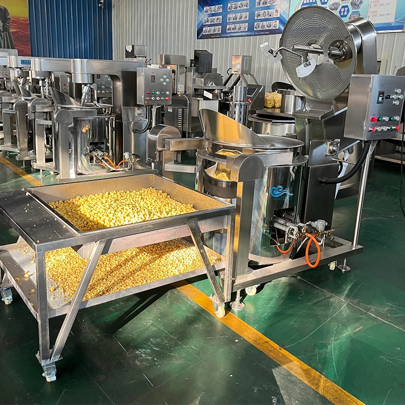 100L 전기 산업용 팝콘 제조기 자동 전문가용 카라멜 치즈 소금 오일 팝콘 기계