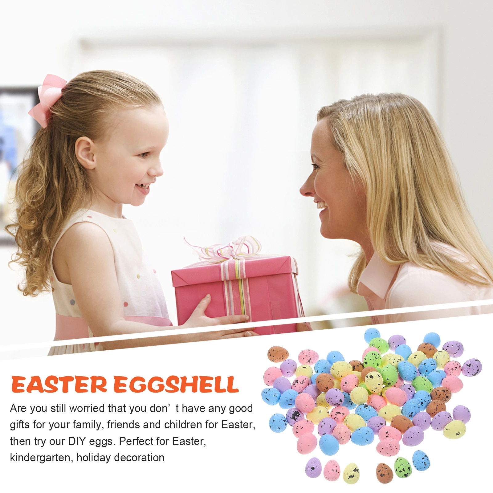 

100Pcs Bird Egg Decoration Easter Foam Simulation Speckled Mini Eggs Large Quantity DIY Craft Egg Basket Fillers