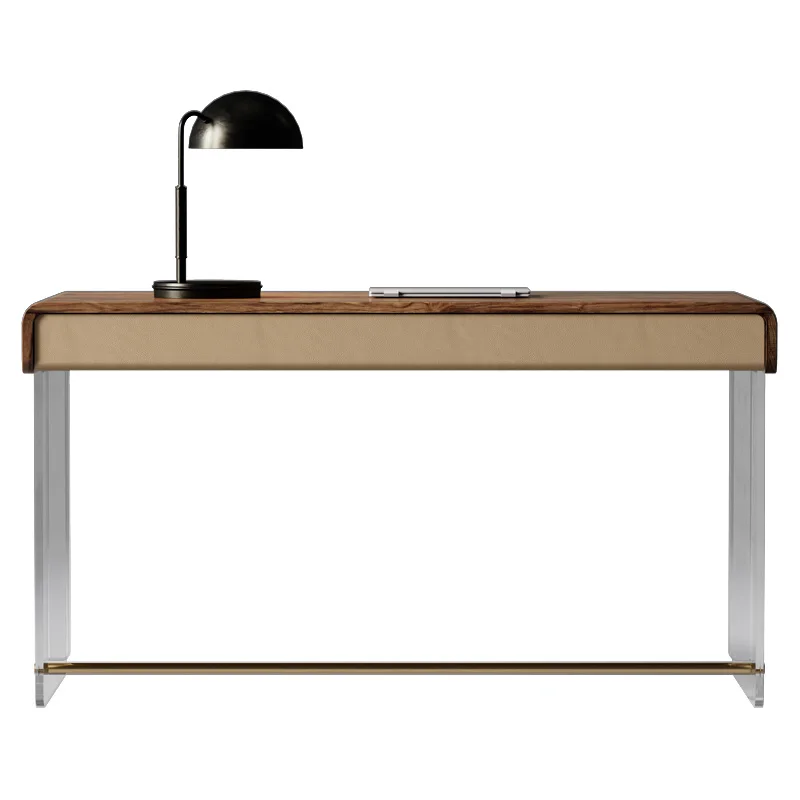 

Modern minimalist walnut solid wood Italian study acrylic suspension desk