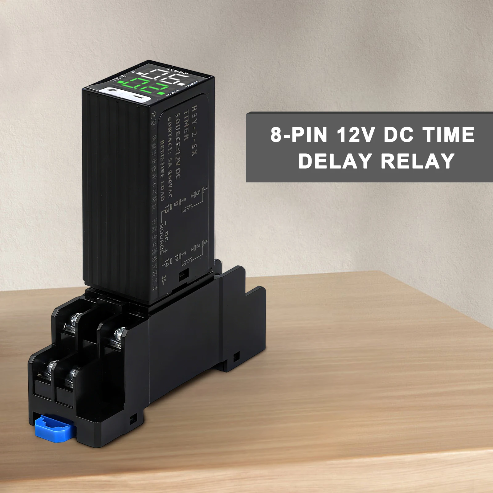 12V DC Digital Time Relay with LED Display for Automation Automation and Control Cabinet Equipment 12V DC Digital
