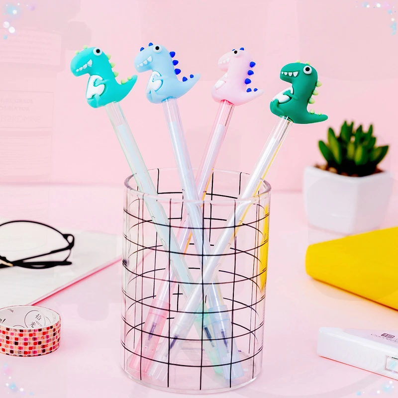 24 Pcs Wholesale Cute Dinosaur Gel Pens,0.5mm Fine Point Stationery for School, Office and Home