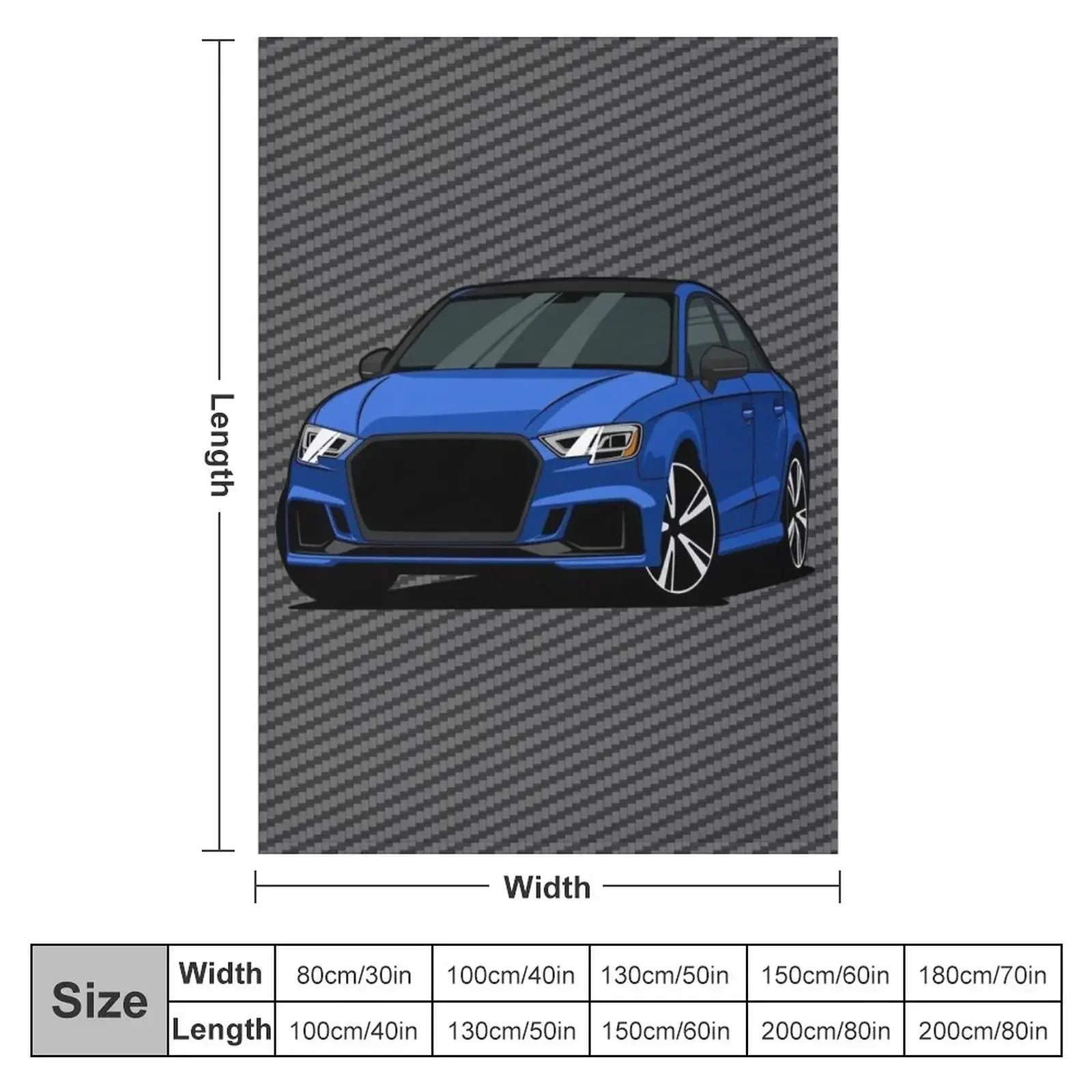 Blue RS3 with carbon fiber Throw Blanket for winter Winter beds Travel Nap Flannel Fabric Shaggy Blankets
