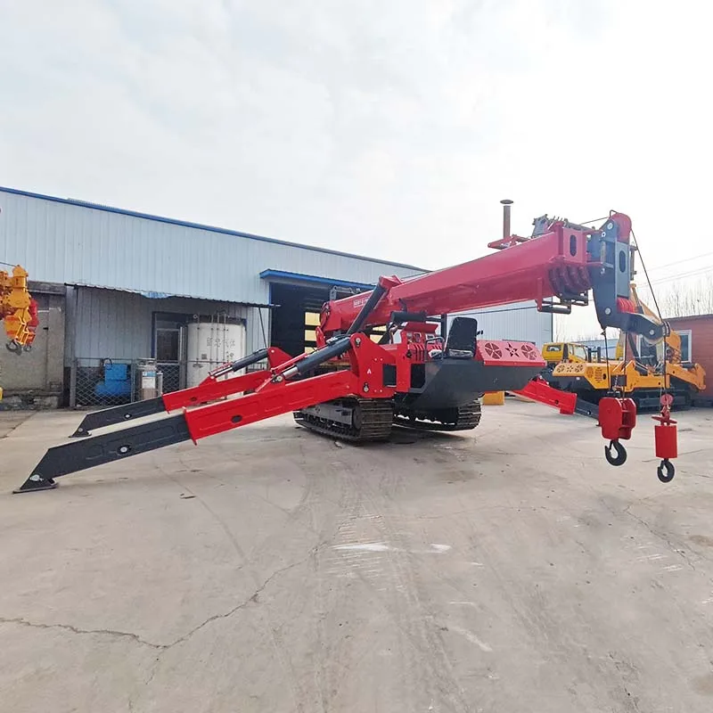Custom 30M Compact 12 Ton Spider Crane Fly Jib Telescopic Boom Hydraulic Crawler Crane for Narrow Space and Indoor Use