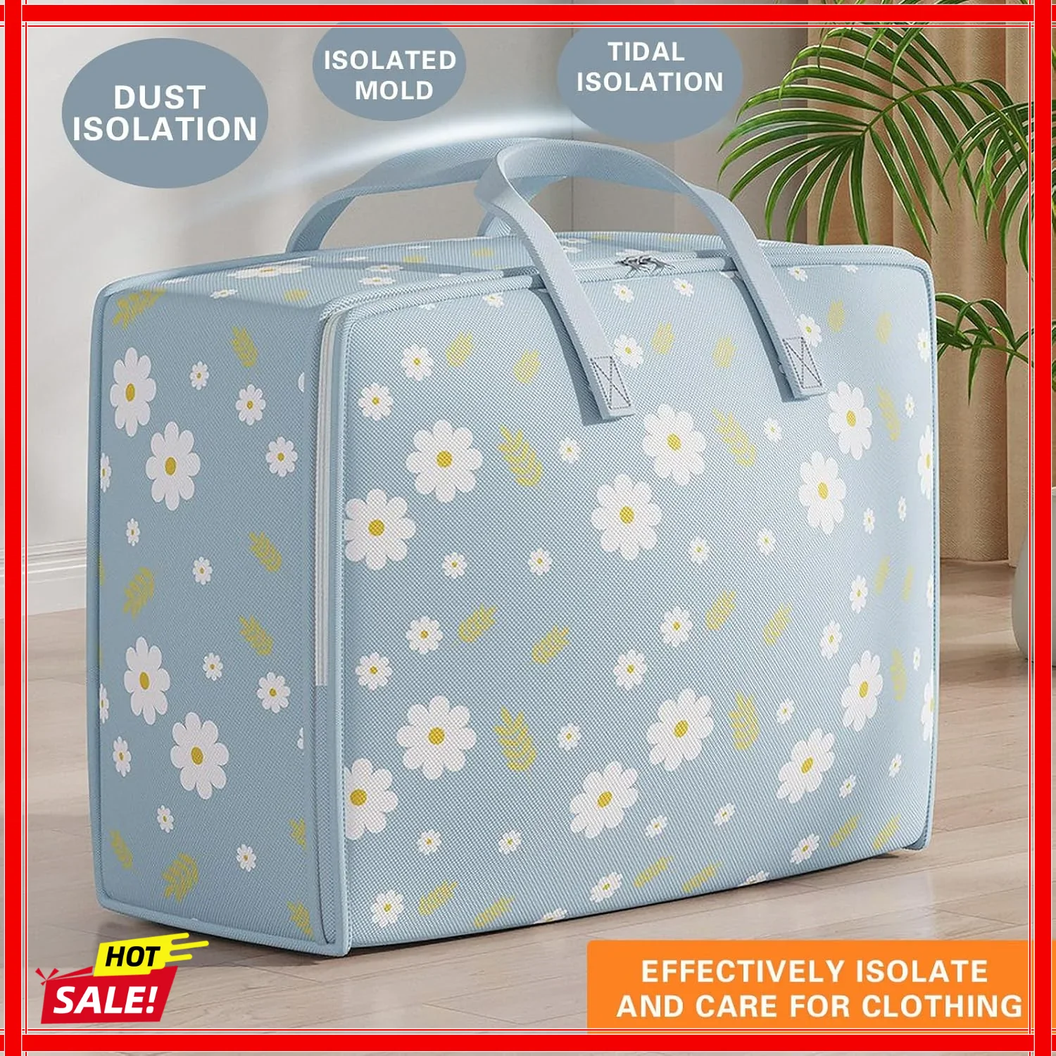 Large Blanket Storage Bags Folding Comforter Storage Bag For Clothes Storage Containers For King Comforter Bedding Pillow Sheet