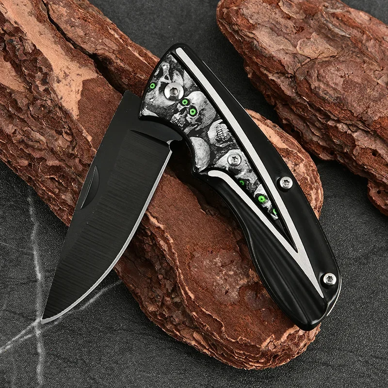 

Portable Pocket Folding Knife with Back Clip Stainless Steel Knife Outdoor Camping Travel Cutting Tool Holiday Gift