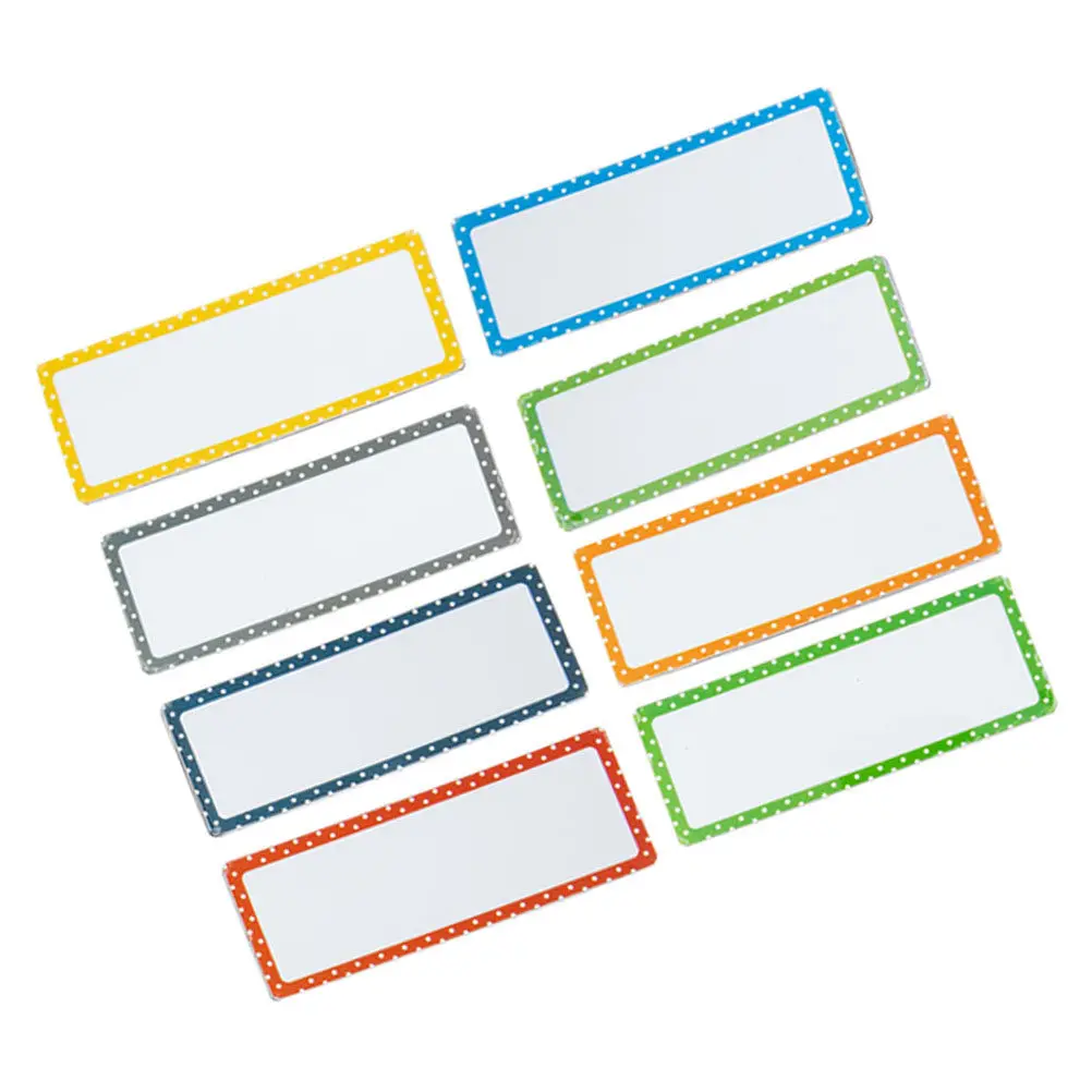 8Pcs Magnetic Name Tags Dry Erase Labels Reusable Writable Stickers for Office School Classroom Organization Magnetic Stickers