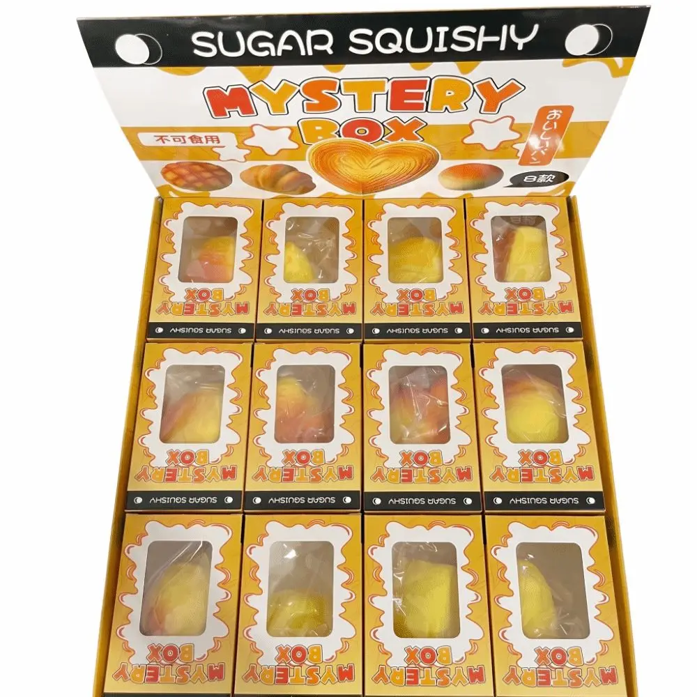 Shapeable Slow Rebound Simulated Bread Toy Soft Squeezing Fake Bread Toy Random Style Sensory Fidget Toy Home Decor