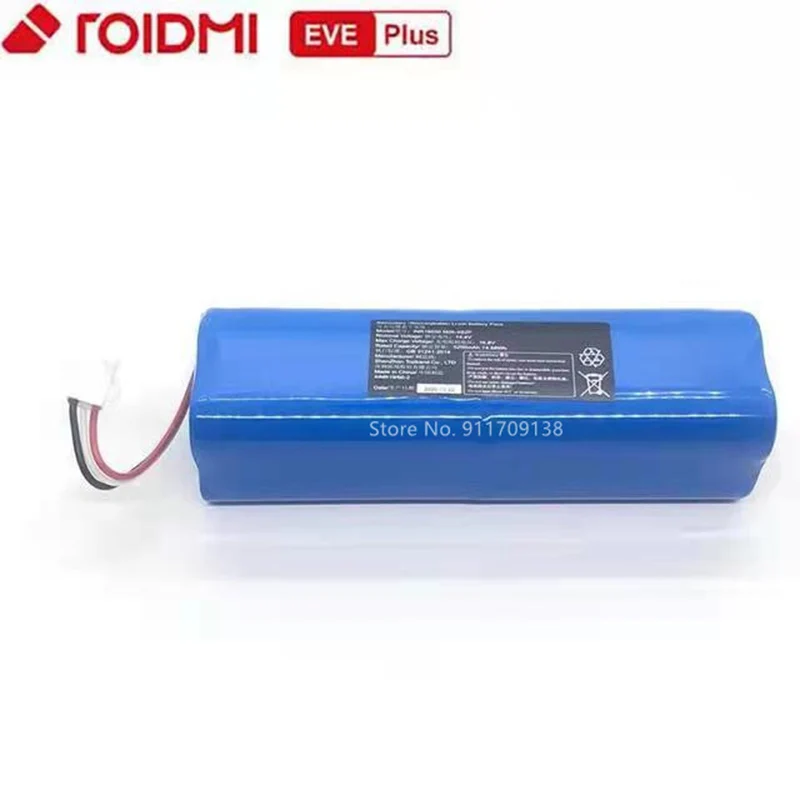 New Rechargeable Li-ion Battery for Roidmi EVE  PLUS Robot Vacuum Cleaner Spare Parts Power Supply Accessories  Pack