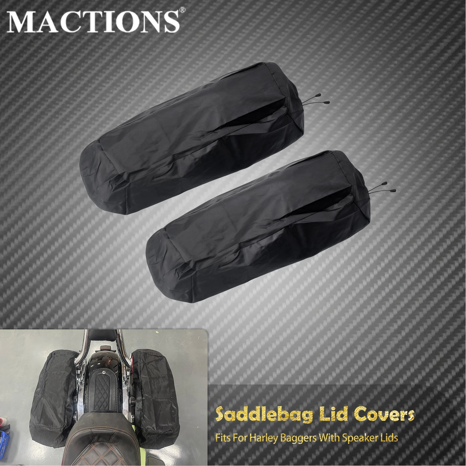 

Motorcycle Saddlebag Speaker Lid Cover Rain Dust Audio Lid Waterproof For Harley Touring Road Street Electra Glide FLH 1994-2024