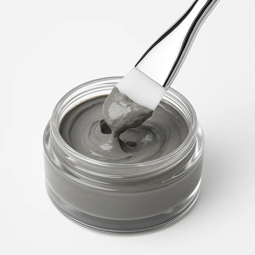 Cepillo de máscara Facial de silicona de doble cabezal, herramienta de belleza, cepillo de limpieza Facial tipo Daub, película DIY con cuchara de excavación