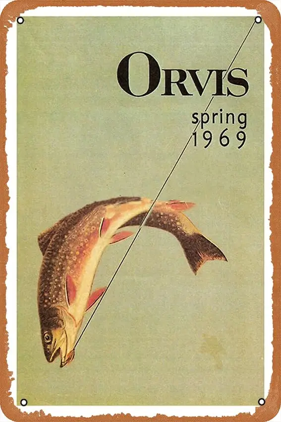 1p,Orvis Spring 1969 Poster Poster Retro Metal Tin Sign  Home Bar Man Cave Vintage Wall Decor
