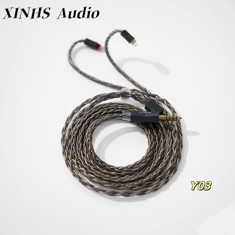 

XINHS Y03 8-Core 7N Silver Plated OCC+Graphene OCC Headphone Upgrade Cable，0.78 2pin/MMCX/KZ QDC/IE900/TFZ，2.5/3.5/4.4mm IEM