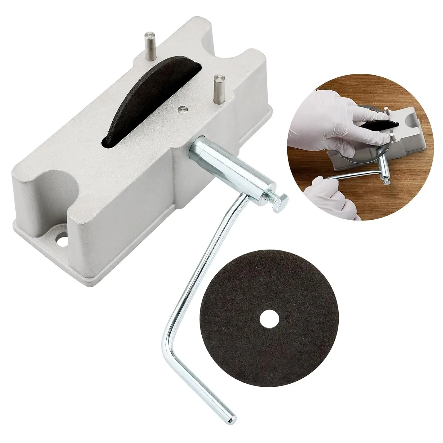 

Manual Piston Ring Filer Grinder 66785, 120 Grit for Precision Clearance Adjustment, DIY & Professional Use