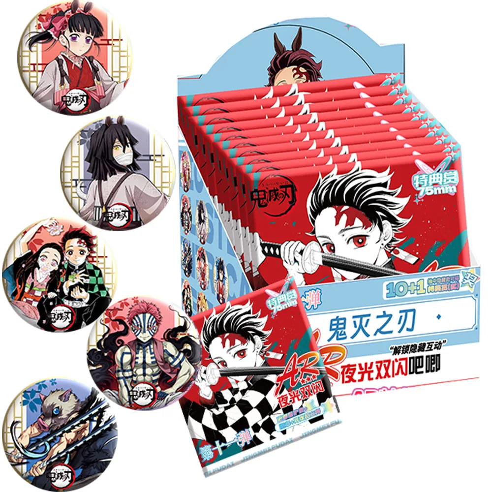 

Demon Slayer Classic Anime Peripheral AR Badge Child's Favorite Handsome Character Cards Clothes Hats Decoration Children Gifts
