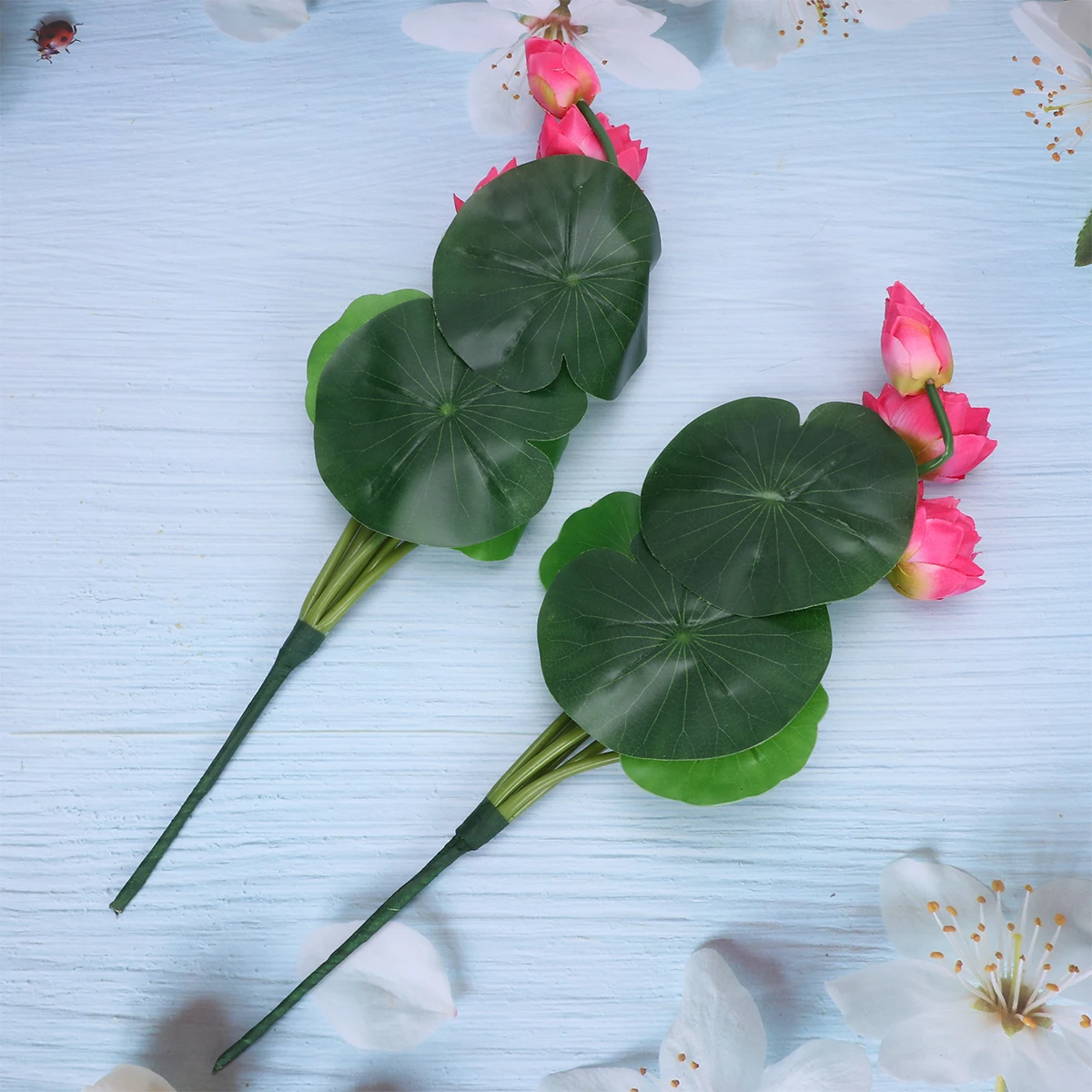 

2 Pcs/ Simulation Lotus Decoration Fake Artificial Purple Flowers Decorations Plant Ornament