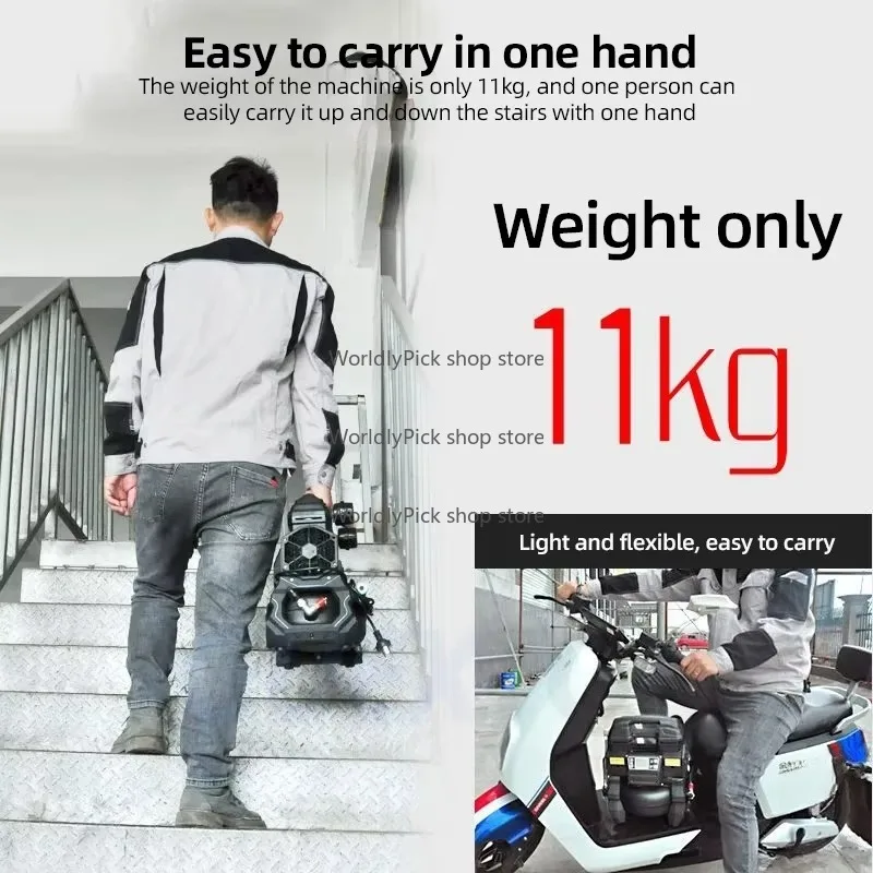 Brushless Inverter Conversion Air Compressor Portable Oil-free Silent Air Pump Wood Spray Paint Air Compression Tank Blast Pump