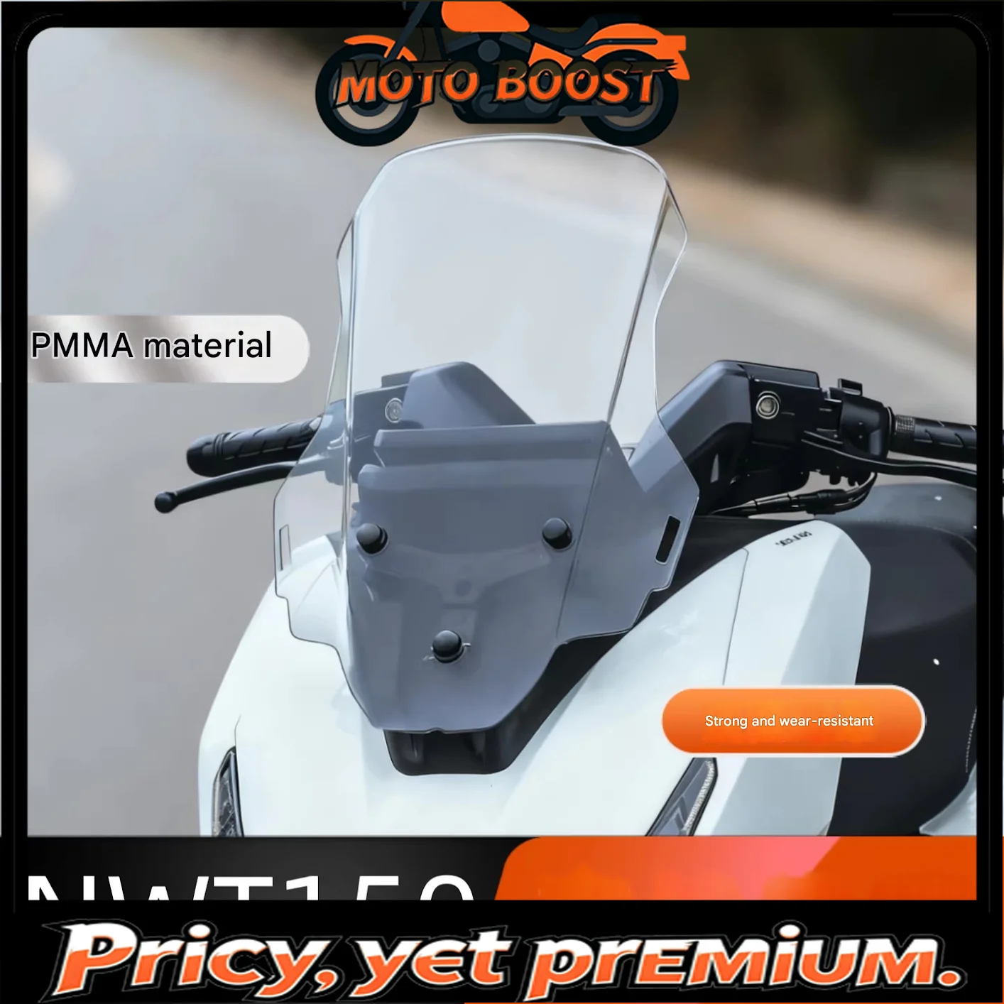 【Premium quality】For Honda NWT150 Straight Design Wind Deflector Chest Guard Windshield Upgraded Scooter Wind Protection Kit