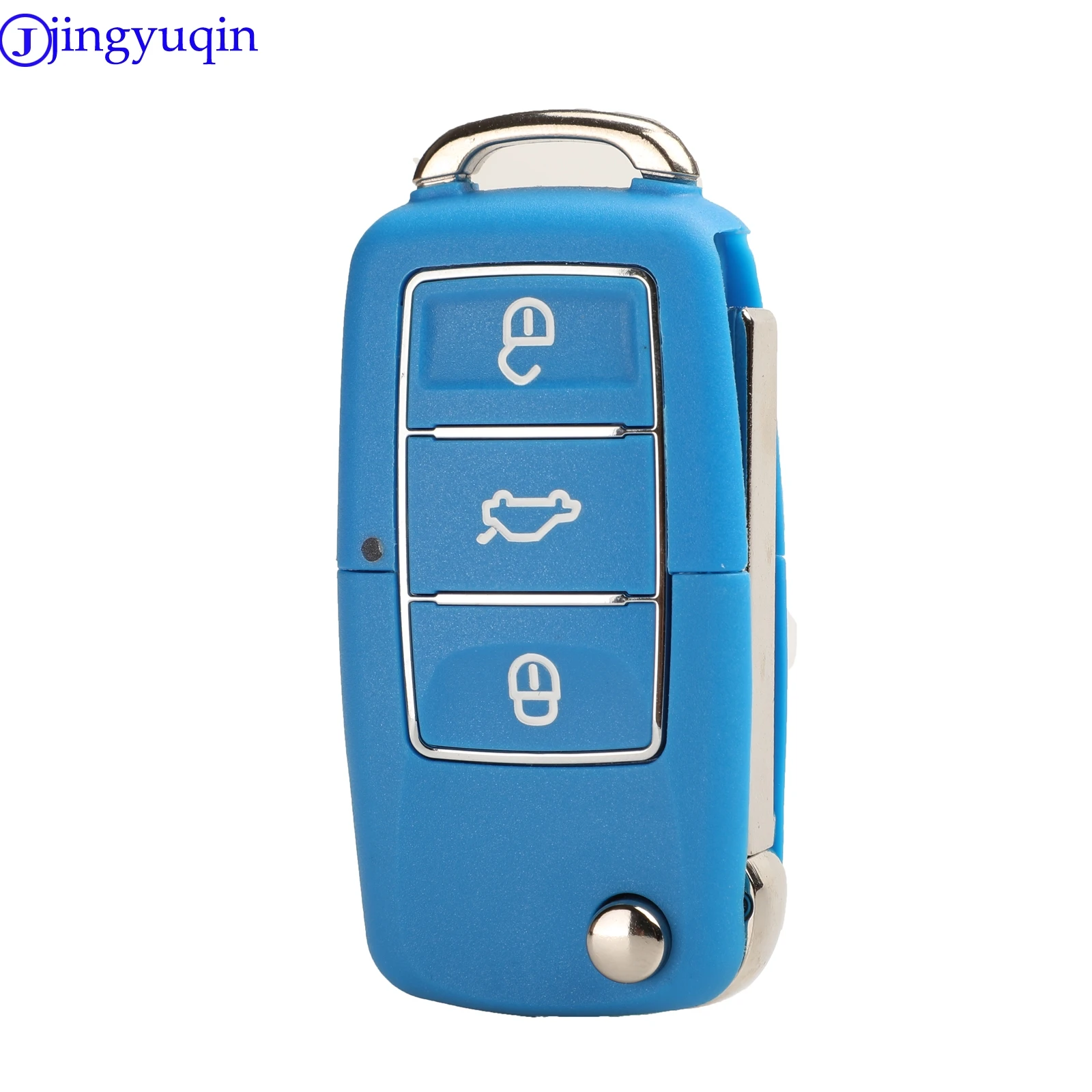 jingyuqin 10ps 3 Button Folding Remote Car Key Case For Volkswagen VW Golf Passat Polo Jetta Touran Bora Sharan