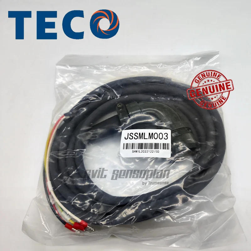 100% Genuine TECO 3 Meter Length Power Cable JSSMLM003 Work With Servo Motor JSMA-PUC08ABA and Servo Drive JSDEP-20A