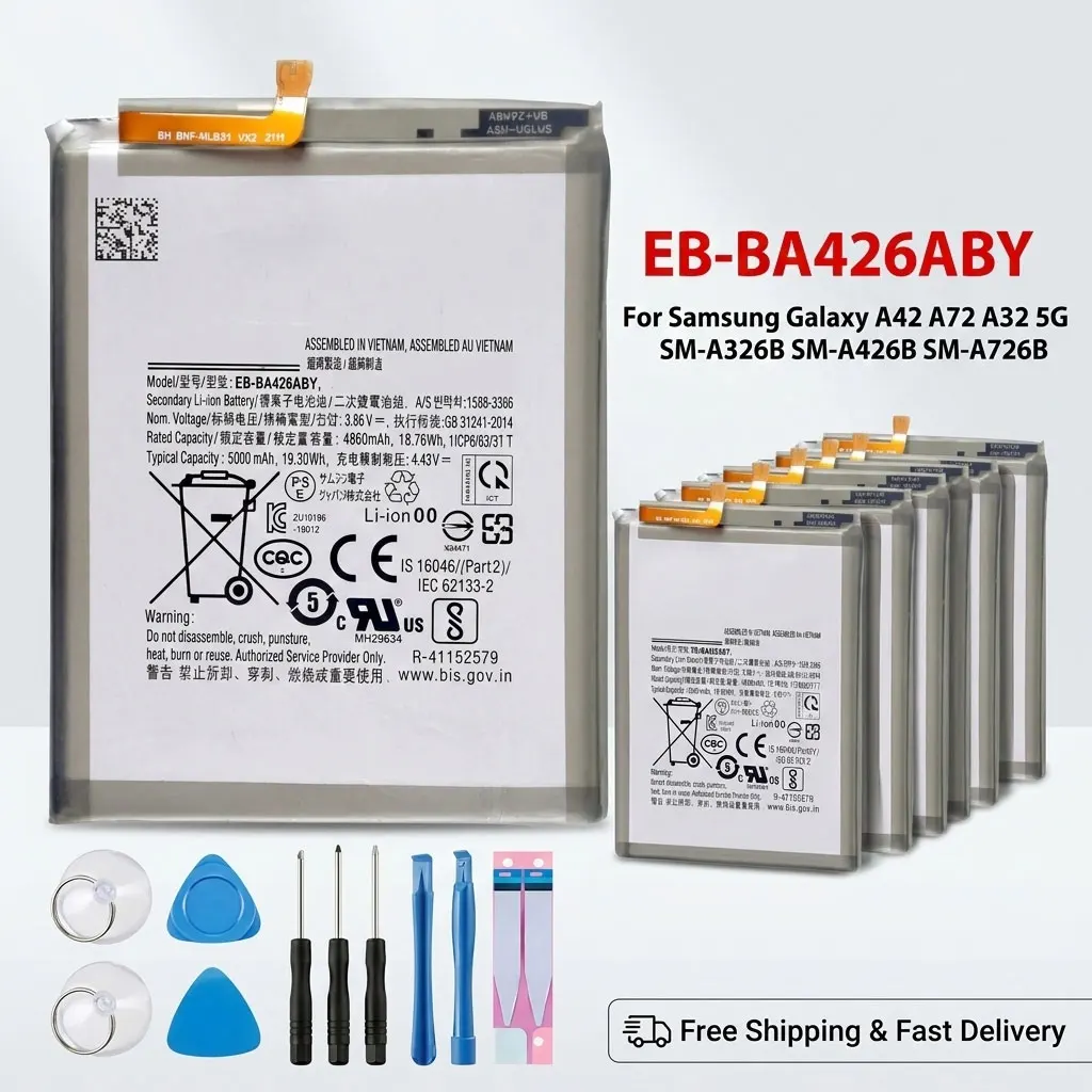 

Brand New EB-BA426ABY 5000mAh Replacement Battery For Samsung Galaxy A32 A42 A72 5G Mobile Phone