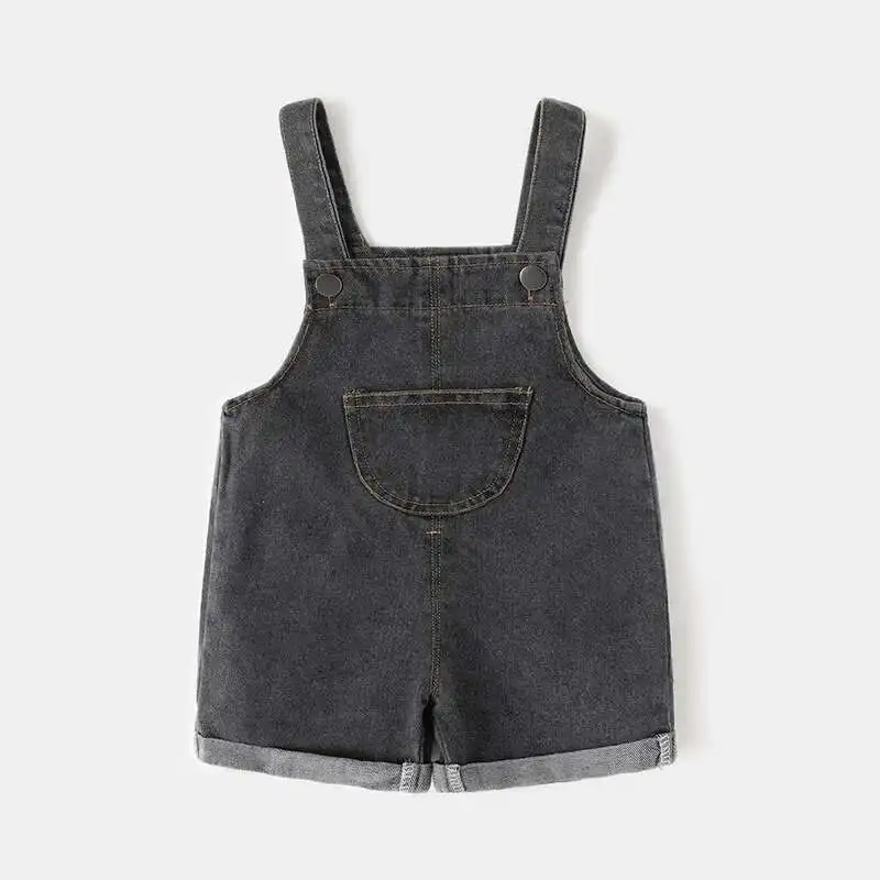 

Summer Cool Denim Blue Children Baby Boys Girls Clothes Overalls Roll Hem Design Kids Baby shorts Jumpsuits