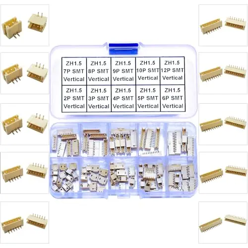 

ZH1.5 SMT Header Jst 1.5mm Pitch IC Socket Plugs Adapter, JST-ZH SMT Header Surface Mount Mounting Top Type Vertical Header