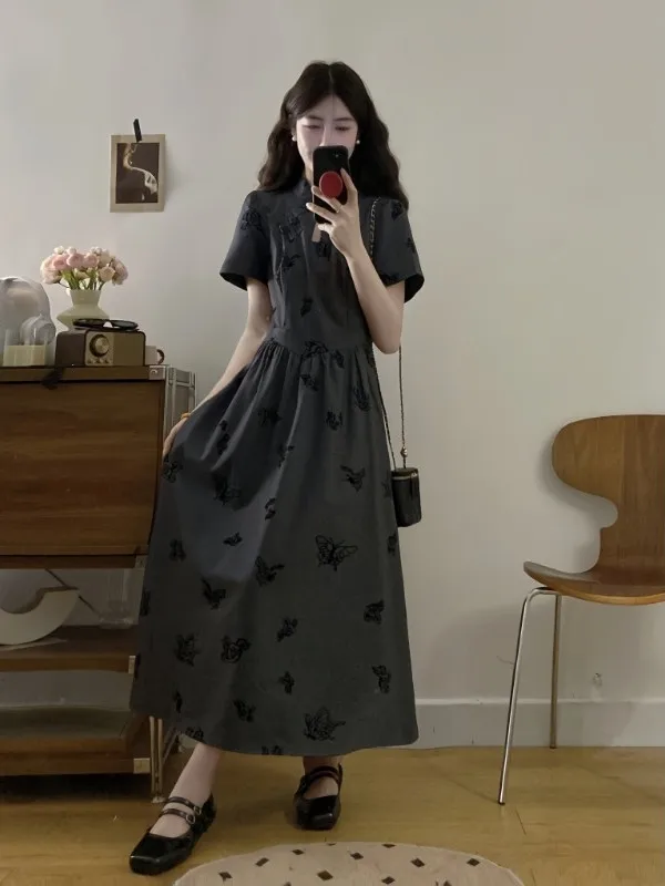 

plus Size Floral Lace Hollow out ort Sve Dr Women's Mid-Length Wrap Body Skirt Summer New Sle High Waist A-Line Dr