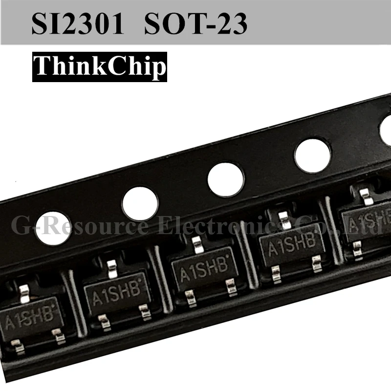 (100 pcs) SI2301 SOT-23 2301 2.8A SMD Field Effect Transistor P-Channel MOS-FET (Marking A1SHB) Integrated circuit