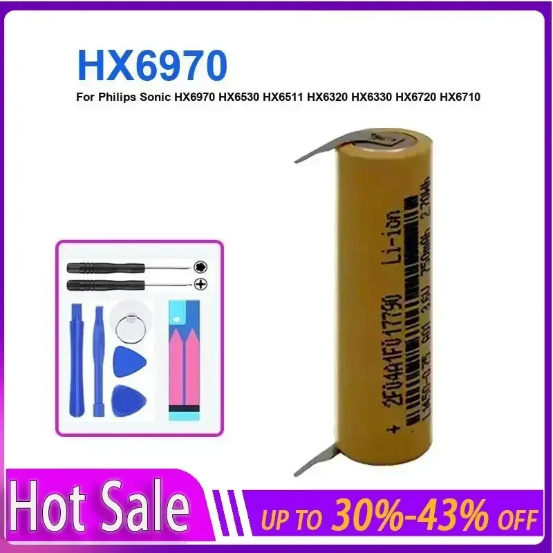 Аккумулятор для Philips Sonic HX6530 HX6511 HX6320 HX6330 HX6720 HX6710 HX6760 HX9350 HX9360 HX65 для Sonicare Flexcare HX6970 Аккумулятор для Philips Sonic HX6530 HX6511 HX6320 HX6330 HX6720 HX6710 HX6760 HX9350 HX9360 HX65 для Sonicare Flexcare HX6970