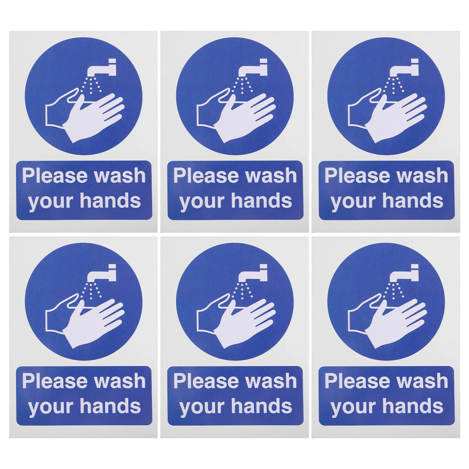 Wash Hand Washing Stickers Sign Protection Signs Label Please Your Hands Dark Masking Bathroom Warning