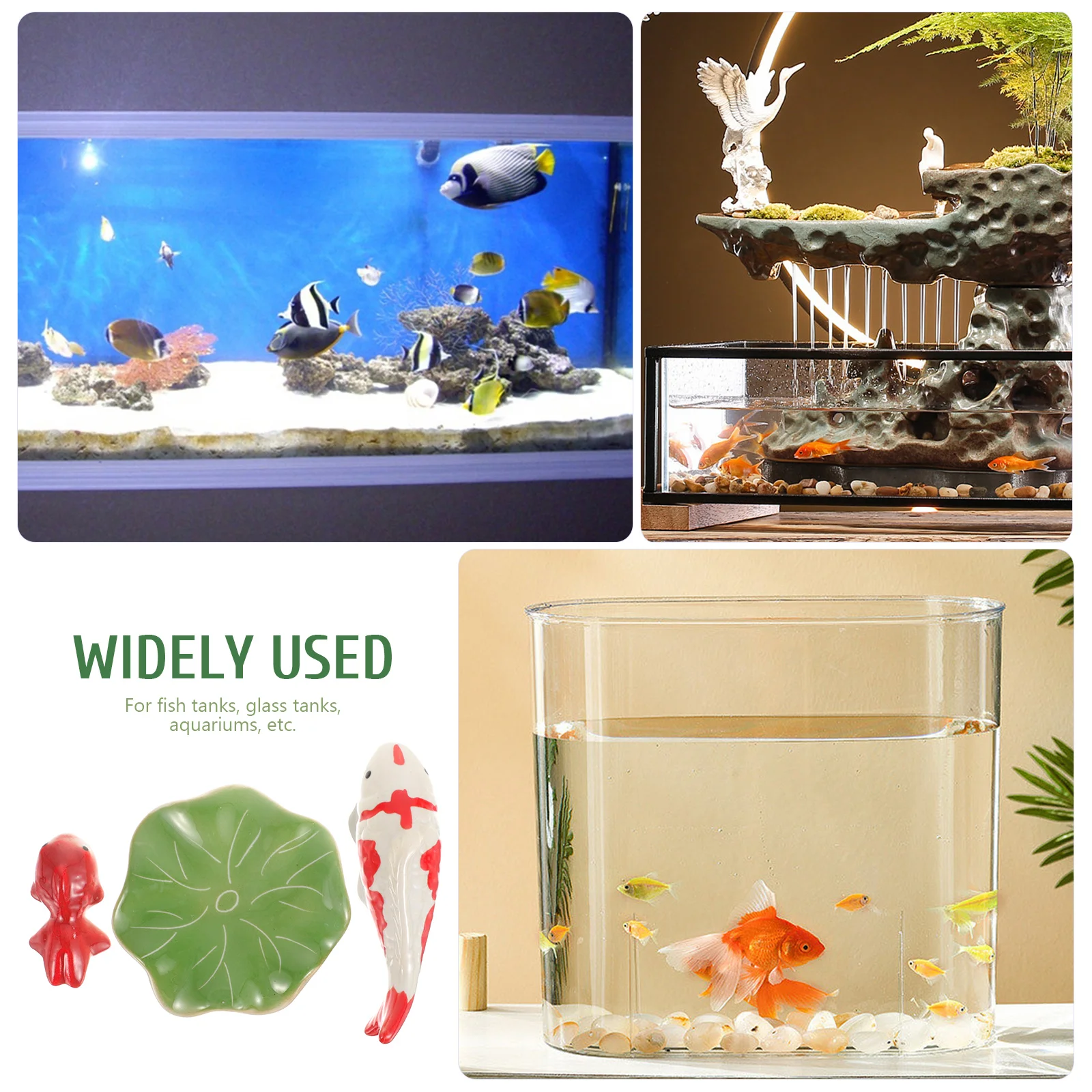 

3 шт. керамическое плавающее украшение для аквариума, украшение для водного существа, прочные принадлежности для аквариума, украшения для аквариума