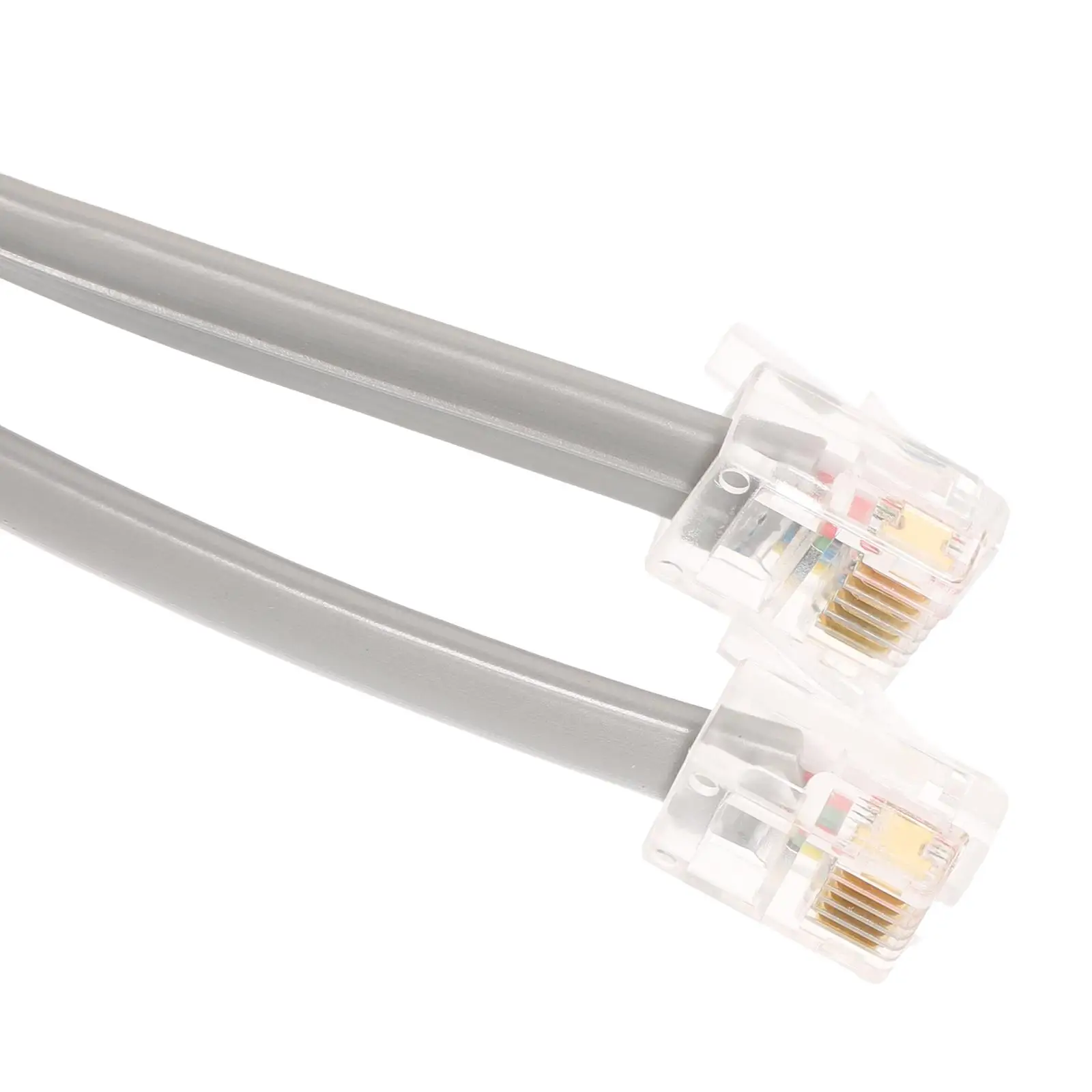 3 قطع من كابلات تمديد خط الهاتف سلك طويل أسود مسطح سلك الهاتف جاك قوي متين ممتاز للاستخدام المنزلي والمكتبي #5