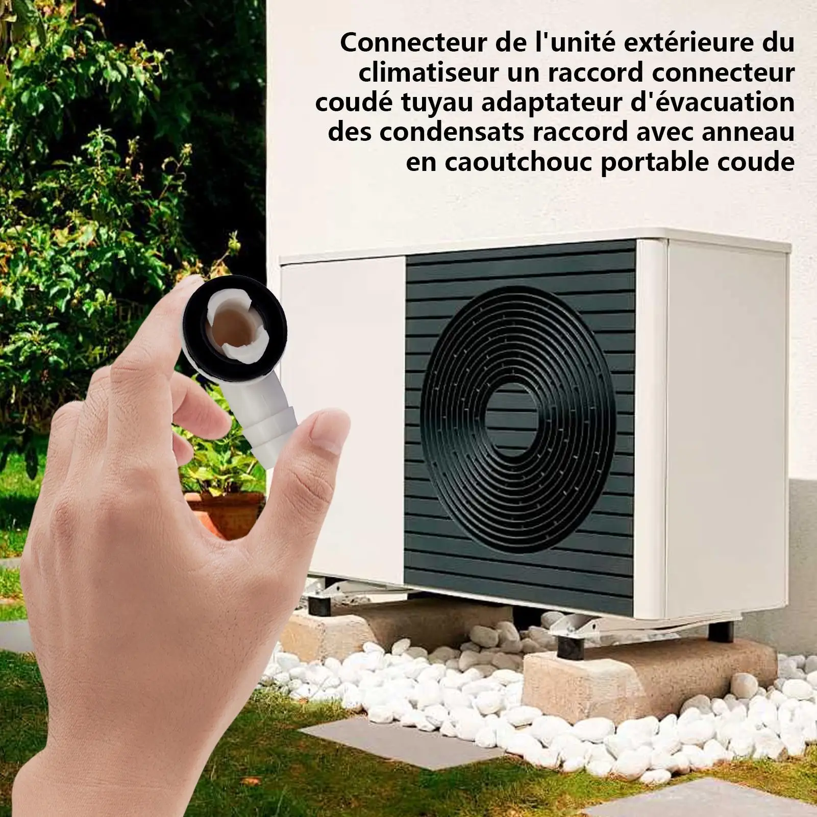 Air Conditioner Drain Hose Connector Drain Hose Spout Nozzle Lightweight Elbow Fitting for Home Users and Professional