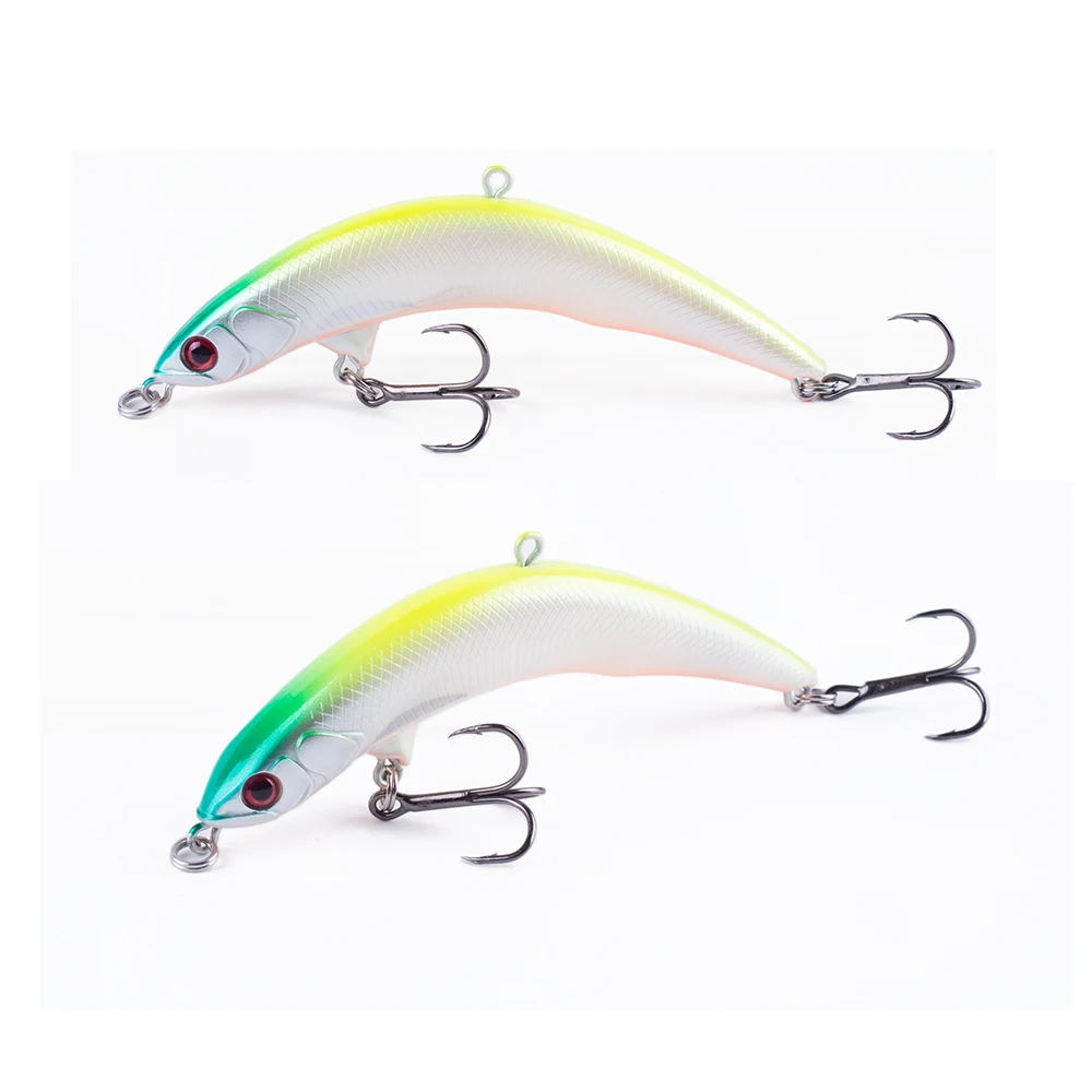 

Hanlin 8.5cm 7g Bent Pencil Bait Topwater Swimbaits Floating Plastic Hard Body Minnow Wobble Fishing Lures for Pike Bass Tackle