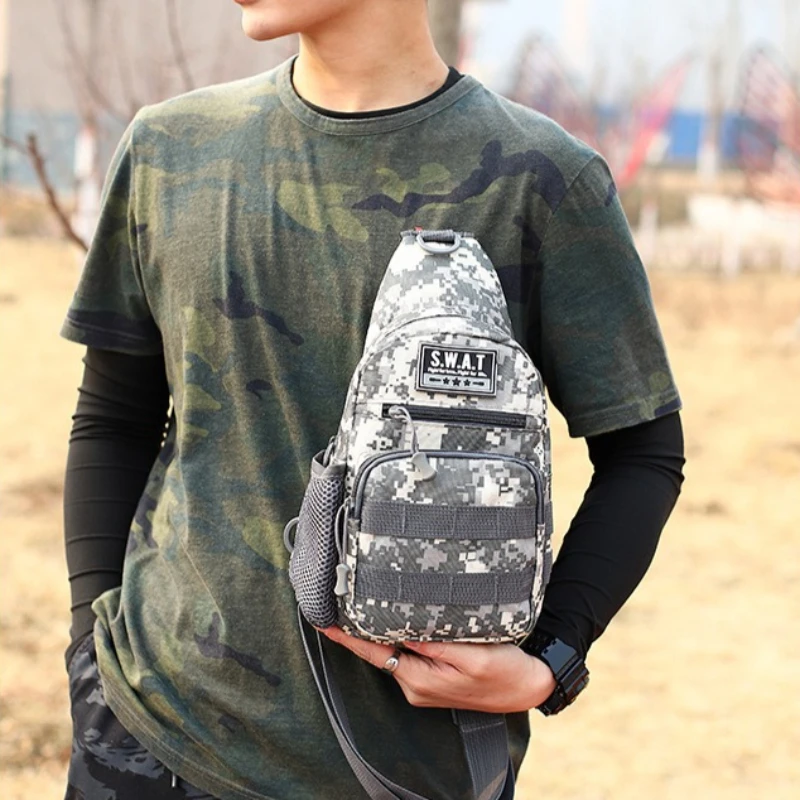 

Camouflage Chest Bag Outdoor Sports Mountaineering Bag Versatile Crossbody Bag Tactical Convenient Shoulder Bag