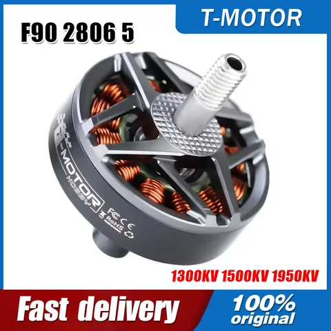 T-Motor F90 2806 5 Brushless Motor 1300KV 1500KV 1950KV 5 6S Compatible 5 7 Inch FPV Long Range Freestyle Drone Build